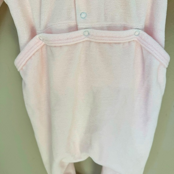 CATIMINI Paris Vintage Baby Girl Velour Romper Sleeper One Piece Pink - Picture 12 of 16